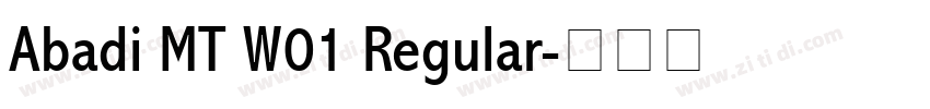 Abadi MT W01 Regular字体转换